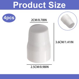 4Pcs Radiator Valve Caps, Universal Push-Fit Radiator Caps for Valve Protection, White Plastic Radiator Valve Caps for Home Heating Systems, Safe for Children and Pets, Easy DIY Installation