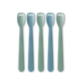 NUK Rest Easy Baby Spoons, Stormy Blue & Misty Meadow, 5 Pack