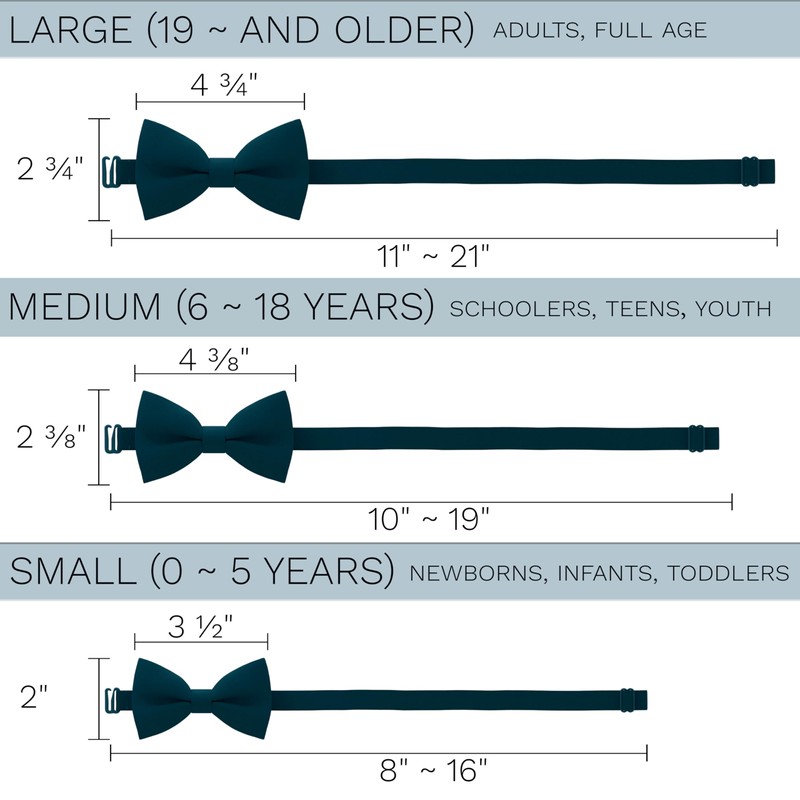 Bow Tie House Boys Pre-Tied Soft Crape Bow Tie for