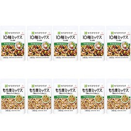 Kewpie Salad Club Bean & Millet Set, 2 Types (10 Types Mix, Mochi Wheat Mix), 5 Bags Each (Purchase Set)