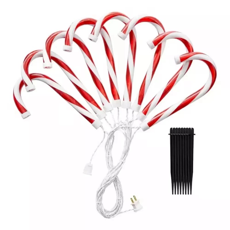 Home Accents Holiday 16 in. Warm White Candy Cane LED
