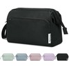 Narwey Large Makeup Bag Wide-Open Zipper Pouch Travel Toiletry Bag Cosmetic Organizer for Women (Black)