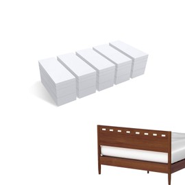 20 Pcs EVA Foam Headboard Stoppers for Wall Protection - 15mm & 5mm Thick Furniture Bumpers, Bed Frame Noise Reducers, Anti-Shake Wall Pads for Headboard and Couch (White)