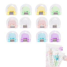 YANHUILAY Book Clip [12 Piece Set] Corner Clip for Document Organization, Stationery Clip for Memo Pads, Documents, Books, Organizer, Protection, Storage, School Supplies, Office Supplies