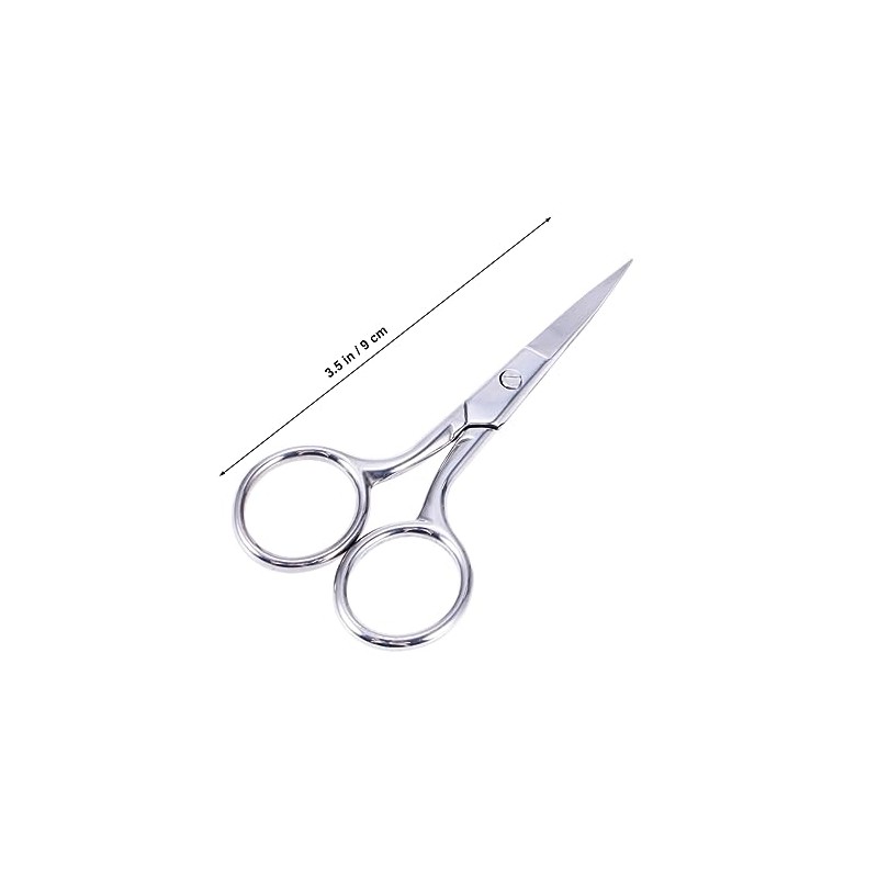 LIFKOME 2pcs Stainless Steel Eyebrow Scissors and Nose Hair Trimmers
