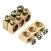 sourcing map Pack of 3 Terminals Earth Rail Screw Block