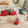 COSIBONO Red Christmas Tree Throw Pillow Covers 18"x18" with Yellow