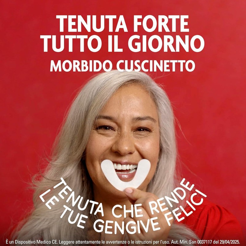 Algasiv Cuscinetti Adesivi Per Dentiera Inferiore, Dura Tutto Il Giorno