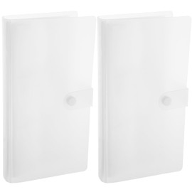 KOMBIUDA Clear Storage Album for Cards Bills Small Photos Durable Material Compact Design for Easy Organization Collection Holder for Postcards Tickets