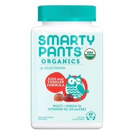 SmartyPants USDA Organic Kids & Toddler Multivitamin, 180 Vegetarian Gummies
