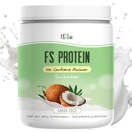 FS LAB Meta-b Proteína en Polvo de Suero de Leche Oficial de NaturalSlim con aceite de coco sin azúcar con vitaminas y minerales de Frank Suárez (Coco)