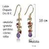 KOKO Amethyst Earrings with Natural Stones: Amethyst, Garnet, Citrine, Peridot,