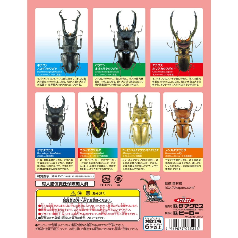 ザ・アクセス 立体昆虫図鑑 世界のクワガタ 昆虫 リアルフィギュア