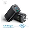 PowerHOOD 65W Triple-port GaN PD Charger, 2 USB-C & 1