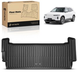 YHTAUTO Cargo Mats Compatible with Rivian R1S Adventure 2022-2024, Explore Launch Edition 2022, 7 Passenger, TPE All Weather Car Mats Waterproof Anti-Slip Odorless Trunk Liner