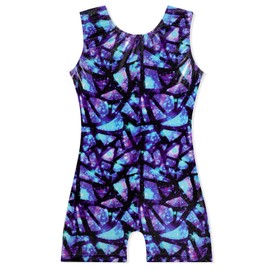 EQSJIU Kids Gymnastics Equipment Biketards Rainbow Unicorn Dinosaur Mermaid Leopard Donut Galaxy 8-9 Years