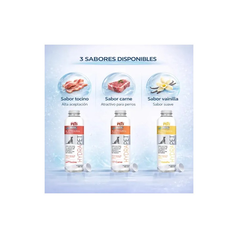 Electrolitos Orales Hydrapet Para Perros Vainilla 450mL Medical Solutions