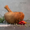 Luca Olio Mortar and pestle made of high-quality olive wood