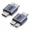 Seminer Micro B to USB C Adapter (2 Pack), Micro