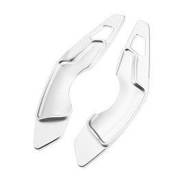 A ABSOPRO 1 Pair Silver Tone Steering Wheel Shift Paddle Shifter Aluminum Alloy Extend Cover for Lexus IS300h IS350 IS250 IS300 IS200t NX300 RC300 2013-2020 Item Replacement