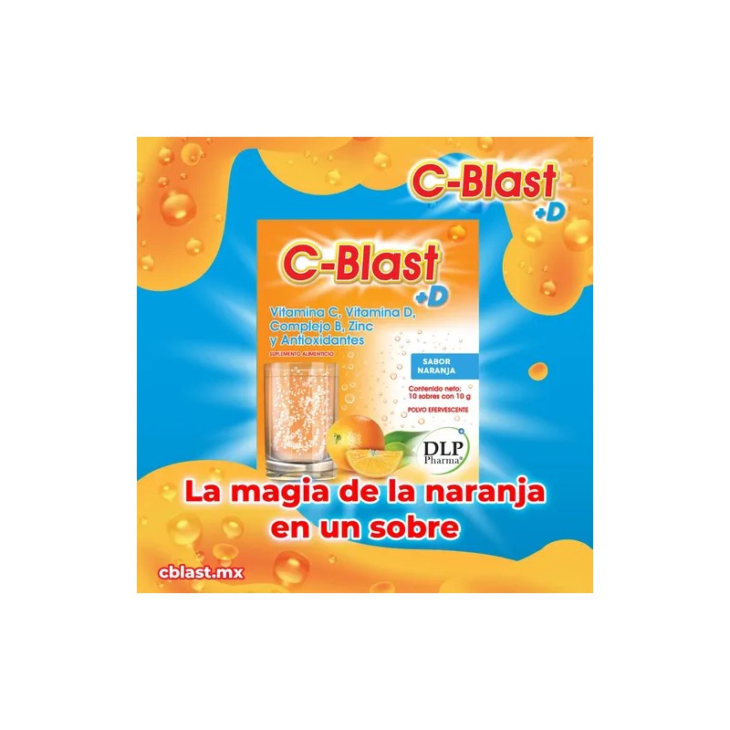 Blast Vitamina Complejo Zinc Antioxidantes 3cajas Sabor Naranja