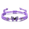 Nexoluxa Purple Butterfly Bracelet Cute Butterfly Charm Bracelets for Women