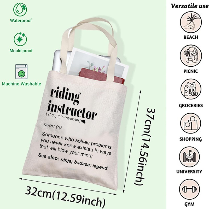 FOTAP Horse Trainer Gift Riding Instructor Tote Bag Riding Instructor