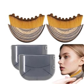 2 Cepillos Faciales, Cepillo Facial Para Drenaje Linfático,Reduce Hinchazón Matutina, Ideal Para Uso Diario Y Profesional, Material Plástico Con Fibra