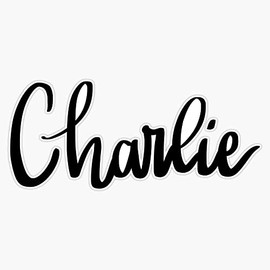 Charlie Sticker Vinyl Bumper Sticker 6 Mil Thick - Size 5"