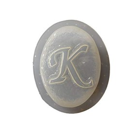 3 1/2 inch Oval Monogram Alphabet Letter K Plastic Craft Mold use Soap for soap Making Decorative Bars Qty-2 4693