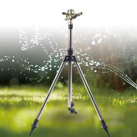 Tripod Sprinkler 15-360 Degree Stainless Steel Sprinkler Bracket with Impact Plant Irrigation Watering System for Garden Farmland Lawn Flower