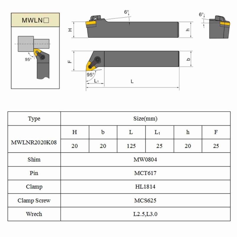 Lathe Turning Tool Holder Kit Metal Lathe Tool Holder Set