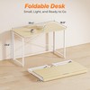 Huuger Folding Desk for Small Spaces, 39.3 Inch Foldable Computer