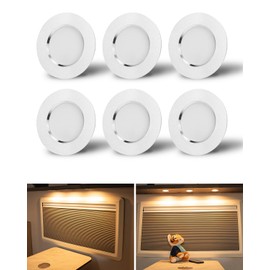 SUPAREE LED Spot 12 V Motorhome 12 Volt LED Lamps Motorhome LED Recessed Spotlight 12 V Motorhome 3000 K 400 LM 3.5 W for Camper Van Caravan Boat Yacht (6 Pieces)