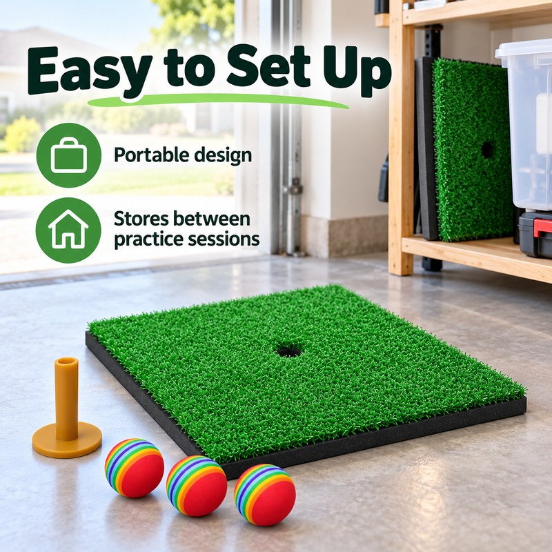 Artificial Turf Golf Hitting Mat for Swing & Chipping Practice