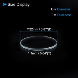 CoCud Watch Glass Crystal Lens, 22mm Diameter 1.1mm Thick Dual-Domed Round Mineral Watch Glass Replacement - (Applications: for Watchmaker Repair), 3-Pieces