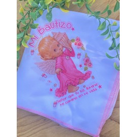 12 BAUTIZO RECUERDOS niña  SERVILLETAS BAPTISM NAPKIN FAVORS TABLE DECORATIONS