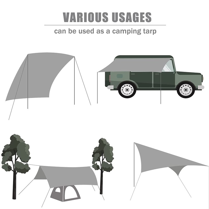 Waterproof Tent Footprint Camping Tarp - Ultralight Tent Floor Saver,Multifunctional
