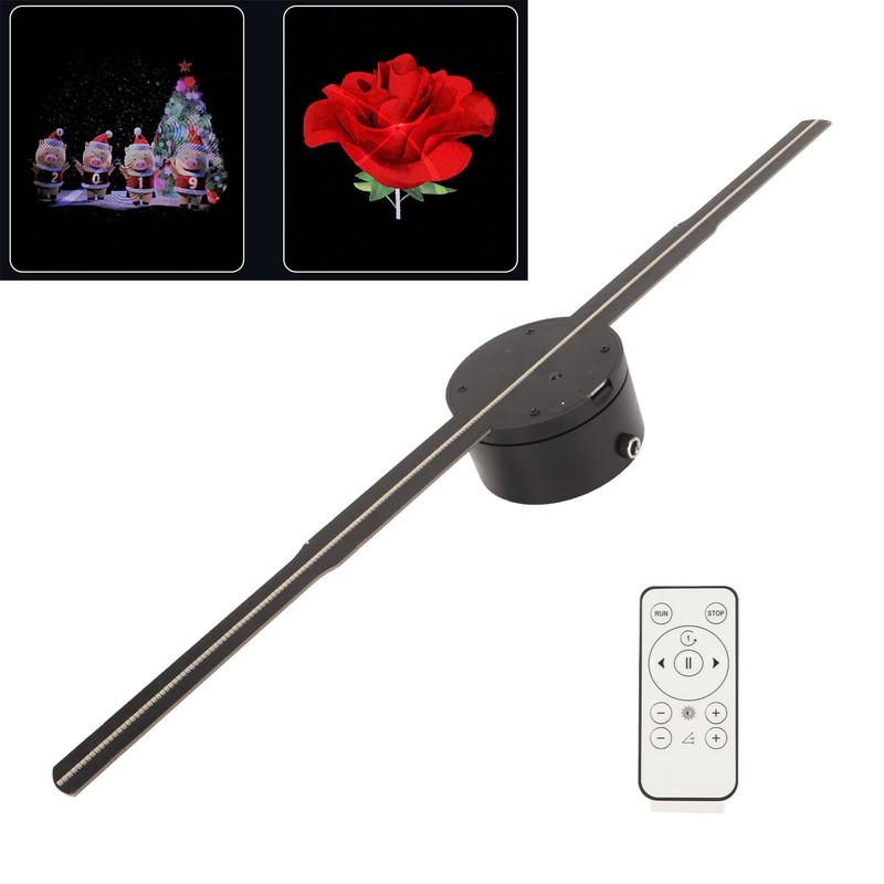 3D Hologram Projector Fan Ultra HD 266 LED Support Phone
