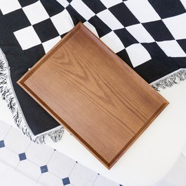 Rohya domestic non-slip wood tray wooden tray cafe bakery wooden ash ash handmade tray, handle groove handle groove_No. 4 (non-slip) No. 4 (non-slip) / 로흐야 국산 논슬립 우드 트레이 나무 쟁반 카페 베이커리 원목 에쉬 애쉬 수제 트레이, 손잡이홈손잡이홈_4호(논슬립)4호(논슬립)