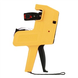 Price Tag Gun Labeler, Retail Tool for Handheld Labeling with 8 Digits Printing, Include Labels & Ink Refill (Yellow)