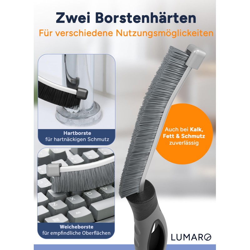 LUMARO Grout Brush - Joint Cleaning Brush for Bathroom -