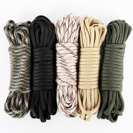 Romon Unisex Adult Parachute Cord Paracord, Black, Universal