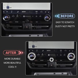 HHLOU Air Conditioning Knob Cover Fit for Lexus NX RX GX Accessories,Car Interior Crystal Knob Covers 3Pcs.