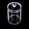 2PCS Cylinder Transparent Acrylic Cotton Swab Cotton Ball Dispenser Holder