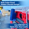 PACLOCK‘s UCS-445A, Shrouded Single Post Padlock for Pelican®, Milwaukee® PACKOUTS™,