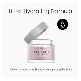 Collagen Jelly Cream Korean Face Moisturizer with Niacinamide and Panthenol, Hydrating Gel Cream for Glass Skin, Pore Care and Daily Skincare