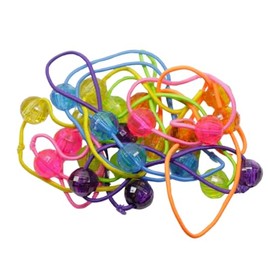12 Bandas Bolitas para Cabello Coletero Elastico de Acrilico con Bolsa De Almacenamiento Accesorios para el Pelo Colores Surtidos en Bolsita