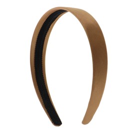 Tan 1 Inch Satin Hard Headband for Women anad Girls