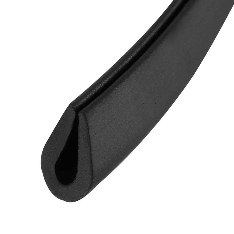TA-VIGOR Edge Trim U Seal, Black PVC U-Seal Channel Edge